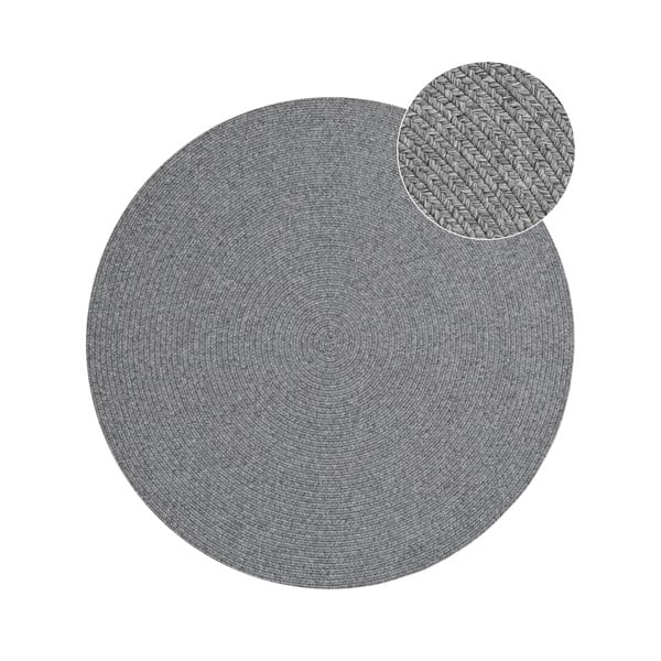Tappeto grigio rotondo per esterni ø 150 cm - NORTHRUGS