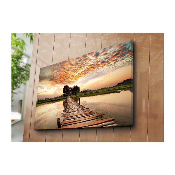 Pittura su tela Dawn, 100 x 70 cm - Horizon-image-2
