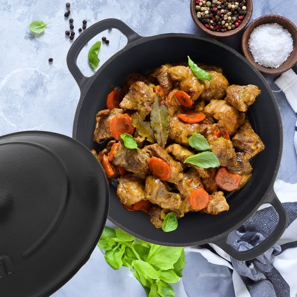 Pentola in ghisa con coperchio incluso adatta all'induzione 5,2 l LITINA SMALT - Orion-image-1