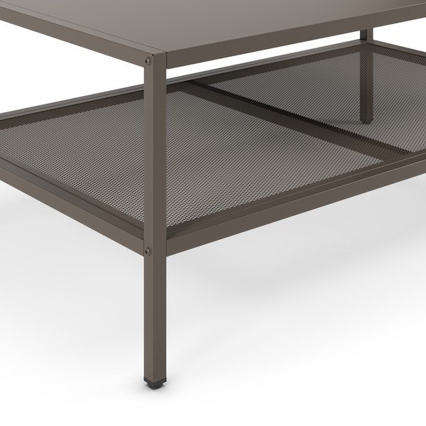 Tavolino da salotto grigio in metallo 60x100 cm Fayna – Marckeric-image-3