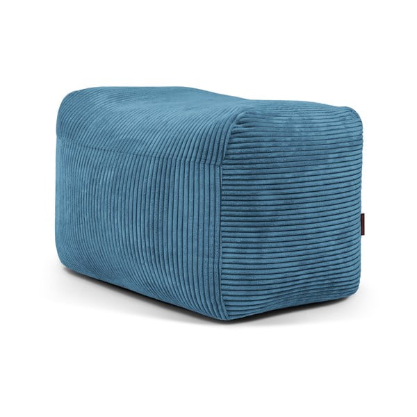 Puof a sacco blu con rivestimento in velluto a coste Plus 70 Lounge – SLOWDOWN