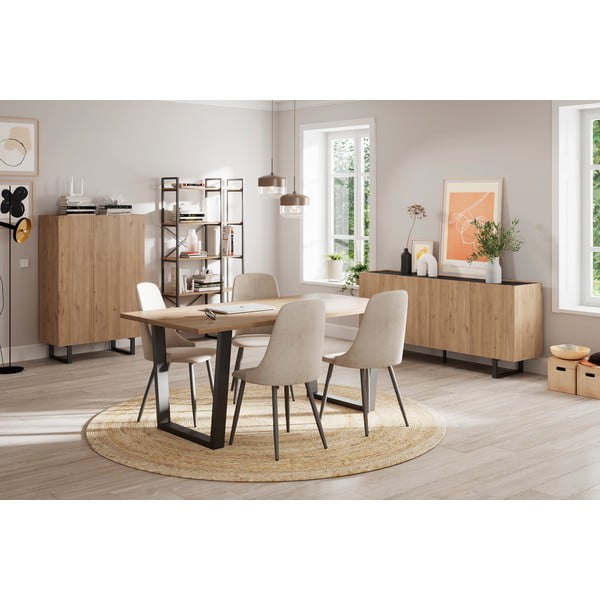 Tavolo da pranzo con piano in rovere 100x180 cm Francesca - Marckeric-image-1