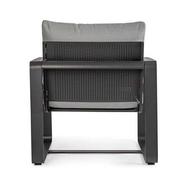 Poltrona da esterno grigia in metallo Merrigan   – Bizzotto-image-4