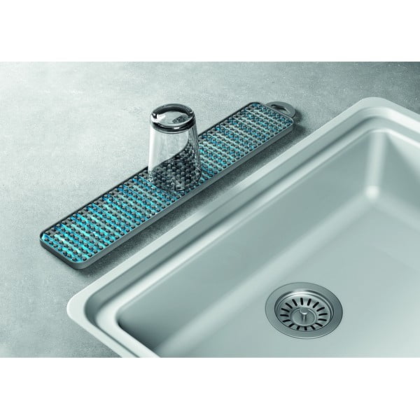 Tappetino scolapiatti grigio in plastica 42x8 cm Gravity – Metaltex-image-4