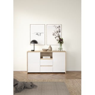 Cassettiera bianca e di colore naturale con effetto rovere 149x84x48 cm Next – Tvilum