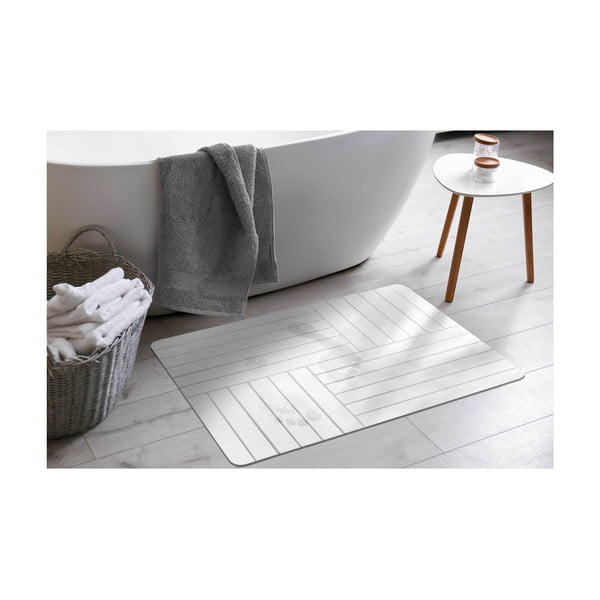 Tappetino per il bagno bianco 50x70 cm Malta – douceur d'intérieur-image-1