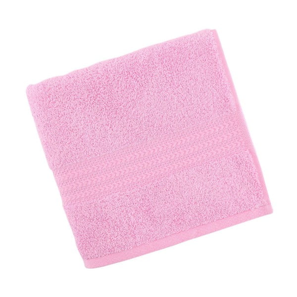 Asciugamano rosa in puro cotone, 50 x 90 cm - Foutastic-image-1