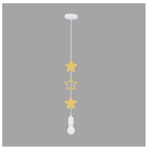 Lampada per bambini gialla e bianca con paralume in metallo Single - Candellux Lighting-image-1
