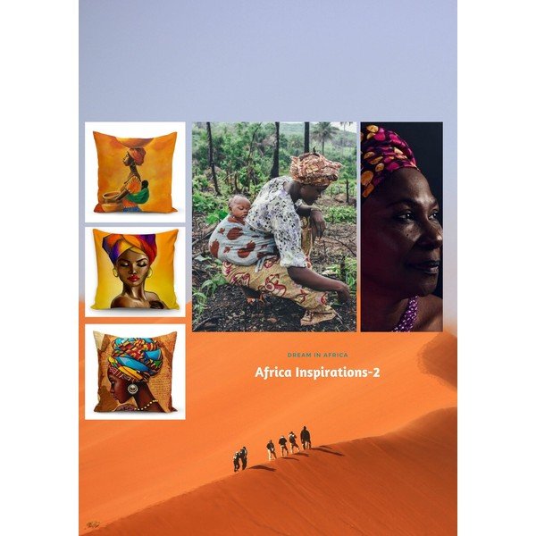 Set di 3 federe Cultura africana, 45 x 45 cm - Minimalist Cushion Covers-image-4
