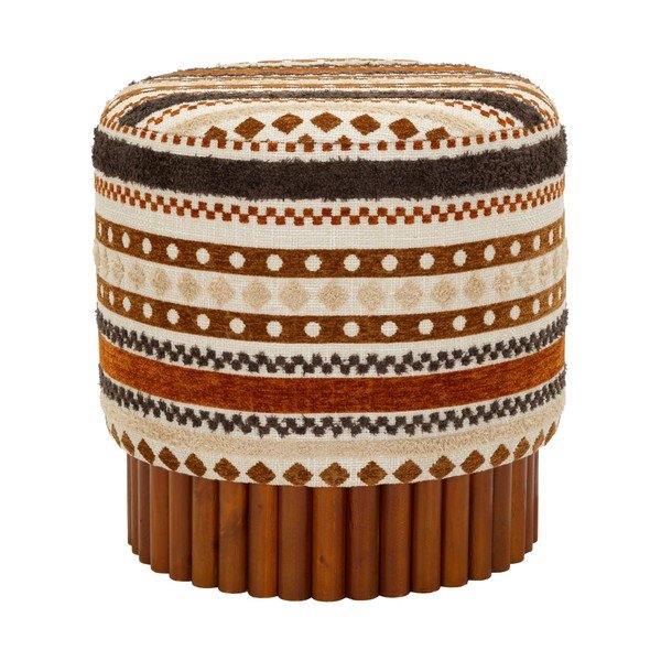 Poggiapiedi marrone/beige Ethnic  – Mauro Ferretti