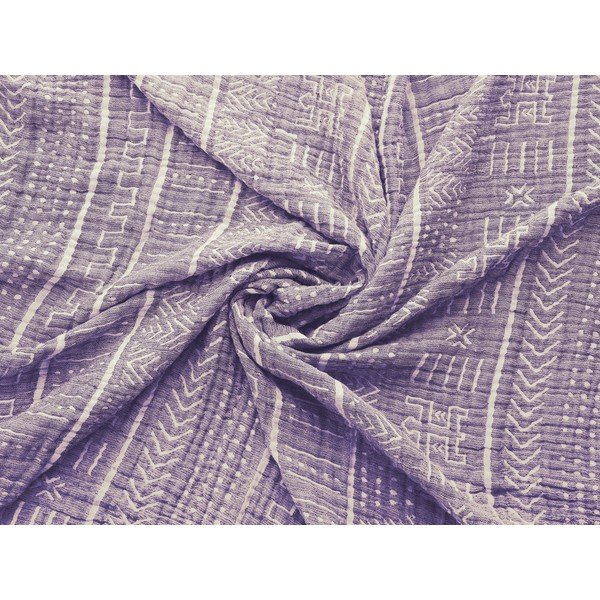 Copriletto in mussola viola per letto matrimoniale 220x240 cm Etno - Mijolnir-image-2