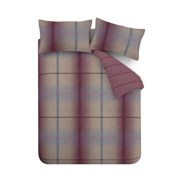 Biancheria da letto singola in flanella rosa scuro 135x200 cm Melrose - Catherine Lansfield