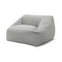 Puof a sacco grigio chiaro con rivestimento in velluto a coste Lilibet – Bobochic Paris
