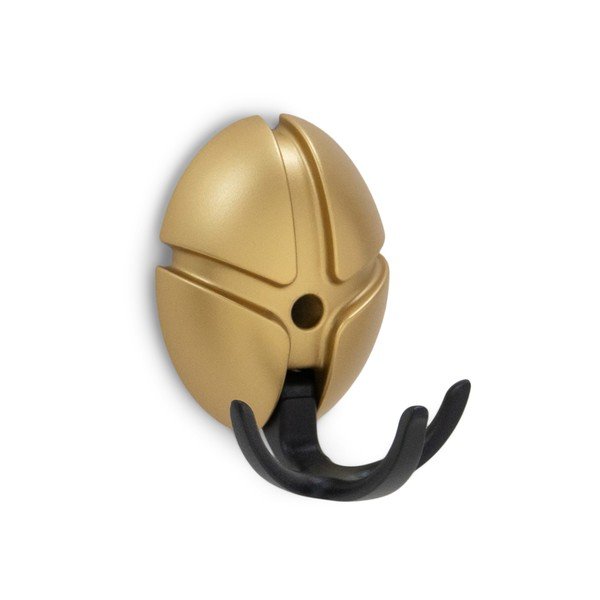 Gancio da parete nero/dorato in plastica Tick – Spinder Design-image-2