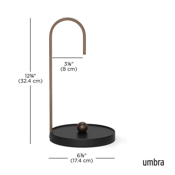 Portarotolo da cucina verticale in legno nero ø 17 cm Bellwood – Umbra-image-4