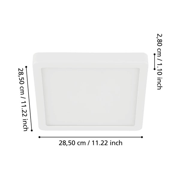 Plafoniera LED bianca 28,5x28,5 cm FUEVA 5 – EGLO-image-2