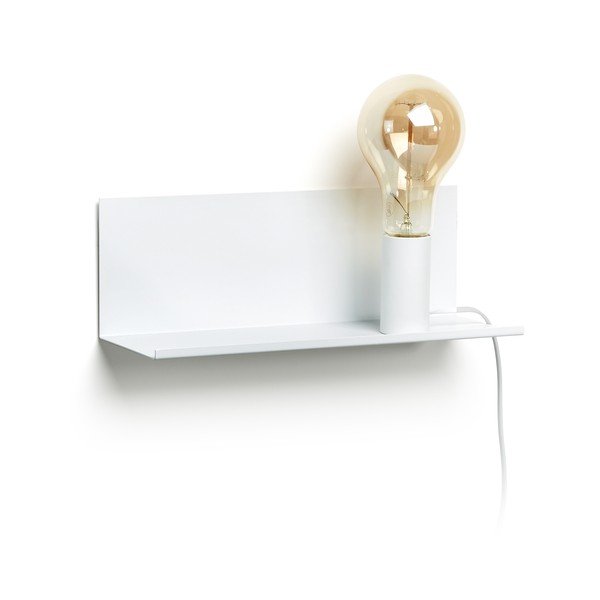Lampada da parete bianca con mensola Hannah - Kave Home
