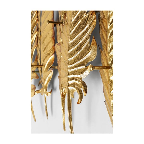 Appendiabiti da parete in metallo color oro, larghezza 86 cm Leaf - Kare Design-image-2