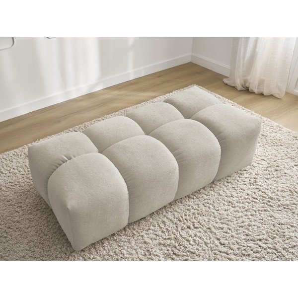 Poggiapiedi beige con rivestimento in ciniglia Everest – Bobochic Paris-image-4
