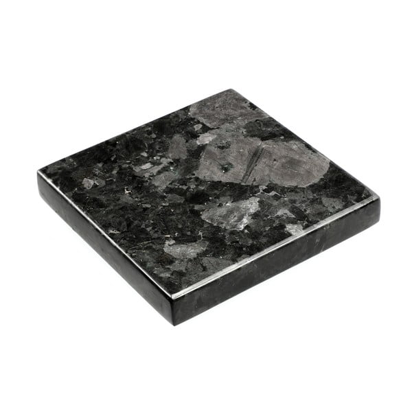 Vassoio in granito nero Cristallo nero, 15 x 15 cm - RGE
