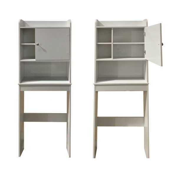 Mobile per lavatrice bianco alto 58x173 cm Laundry – Tomasucci-image-3