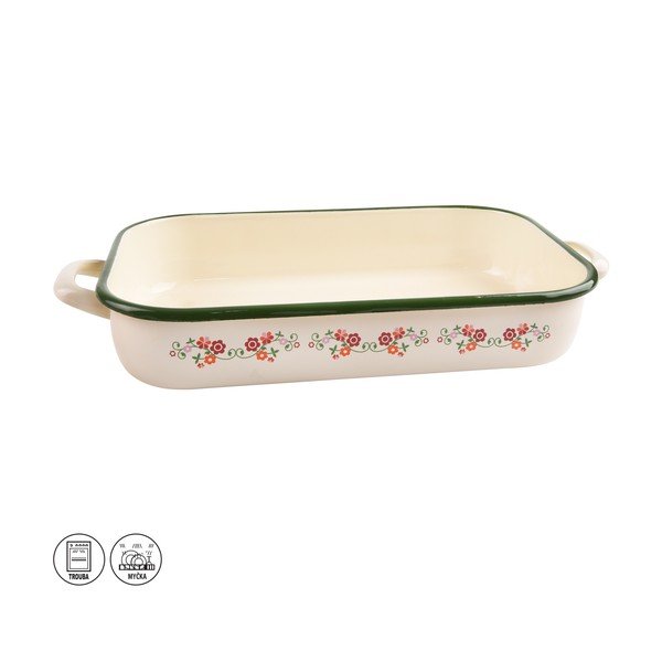Smaltovaný pekáč Orion Roba, 37,5 x 24,5 cm-image-1