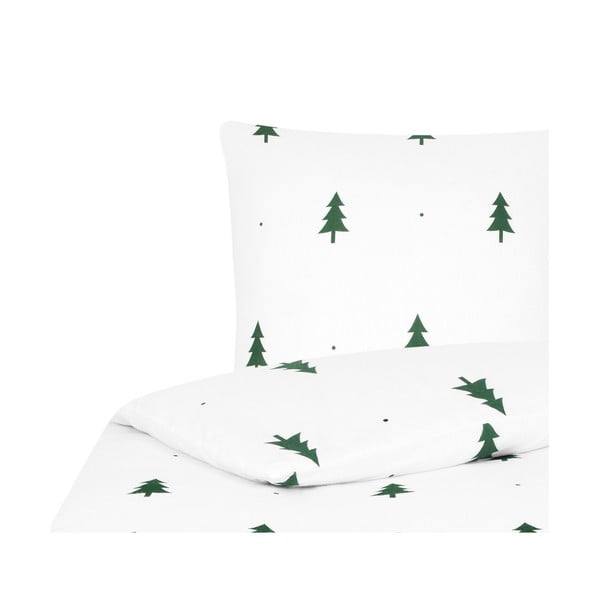 Biancheria da letto singola in flanella bianca Fovere , 155 x 220 cm X-mas Tree - Westwing Collection-image-2