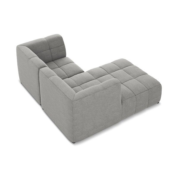 Divano angolare grigio (con penisola a sinistra/con chaise lounge) con rivestimento in bouclé Aloha – Makamii-image-4