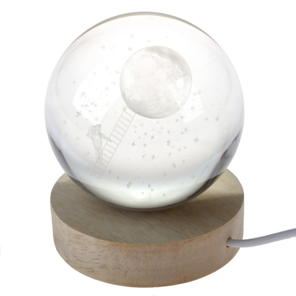 Decorazione luminosa di colore naturale con ricarica USB ø 8 cm – Dakls