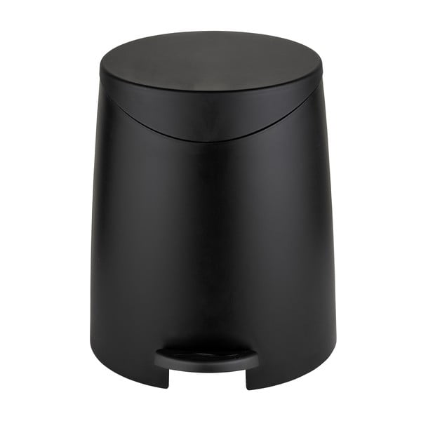 Cestino per la spazzatura nero opaco in plastica con pedale 3 l Portes – Allstar-image-2