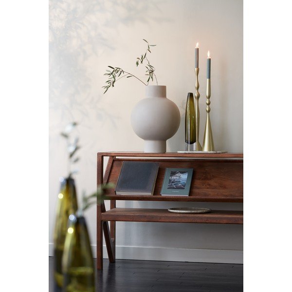 Tavolo consolle di colore naturale con piano in vetro 41x119 cm Yuki – Light & Living-image-1