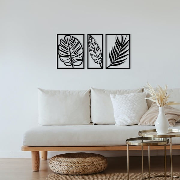 Decorazione murale in metallo 80x38 cm Leaf - Wallity-image-1