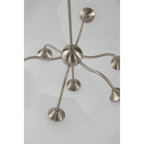 Lampadario color argento opaco in vetro con intensità regolabile ø 70 cm Nugget – Jotex-image-3