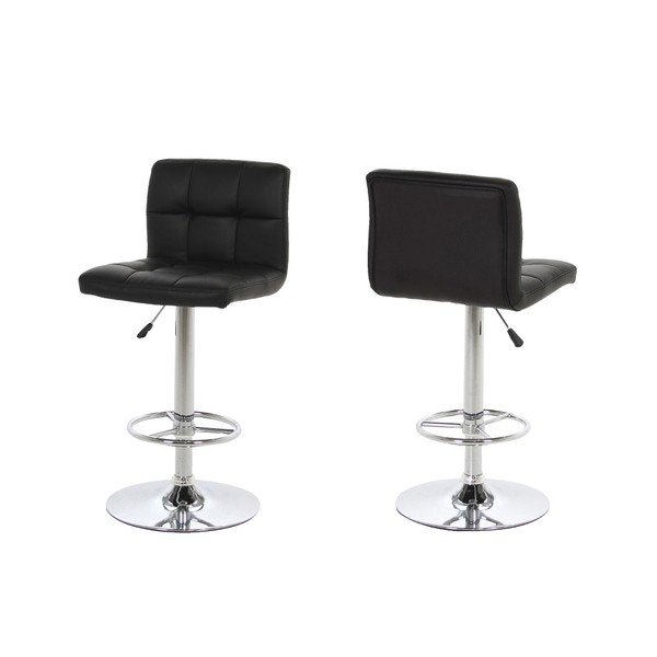 Sada 2 černých barových židlí Actona Hot