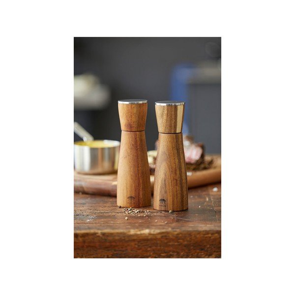 Set di macina pepe e sale in legno 2 pezzi - Holm-image-1