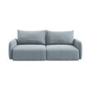 Divano blu allungabile/con contenitore con rivestimento in velluto 238 cm Kalena – Makamii