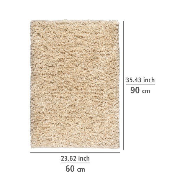 Tappeto da bagno beige in tessuto 60x90 cm Lanas - Wenko-image-2
