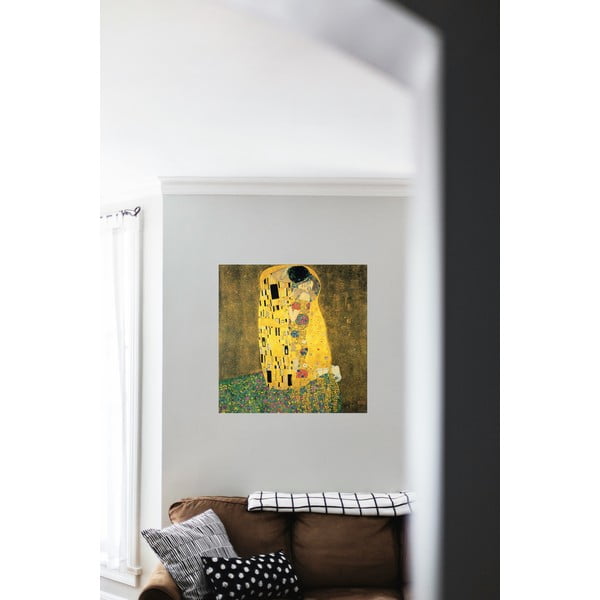 Riproduzione di Gustav Klimt Il bacio, 50 x 50 cm Gustav Klimt - The Kiss - Fedkolor-image-1