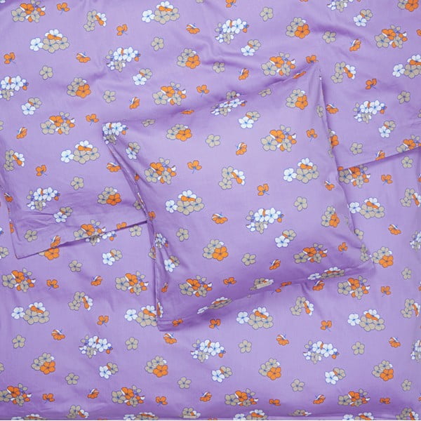 Biancheria da letto singola in cotone sateen color lavanda 140x200 cm Grand Pleasantly - JUNA-image-1