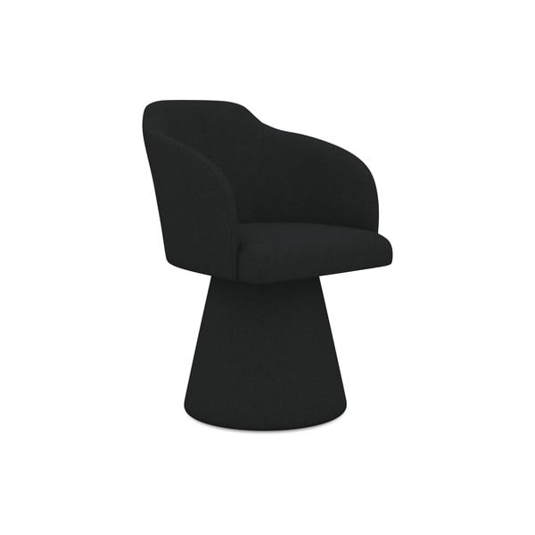 Sedia da pranzo nera in imbottito Kanoa – Makamii