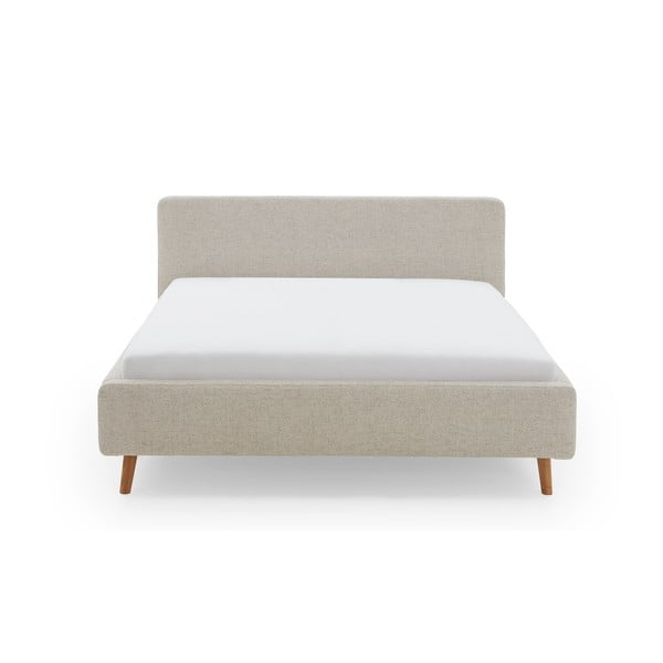 Letto matrimoniale imbottito beige rete non inclusa 140x200 cm Mattis – Meise Möbel-image-2