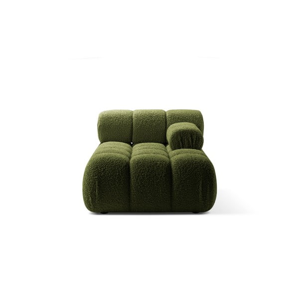 Divano modulo verde in tessuto bouclé (angolo destro) Bellis - Micadoni Home