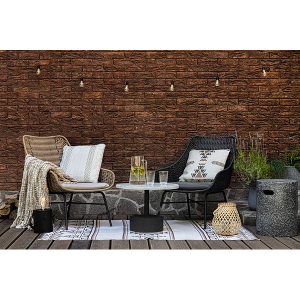 Tappeto da esterno bifacciale beige e marrone in plastica riciclata , 90 x 150 cm Afra - Green Decore-image-1