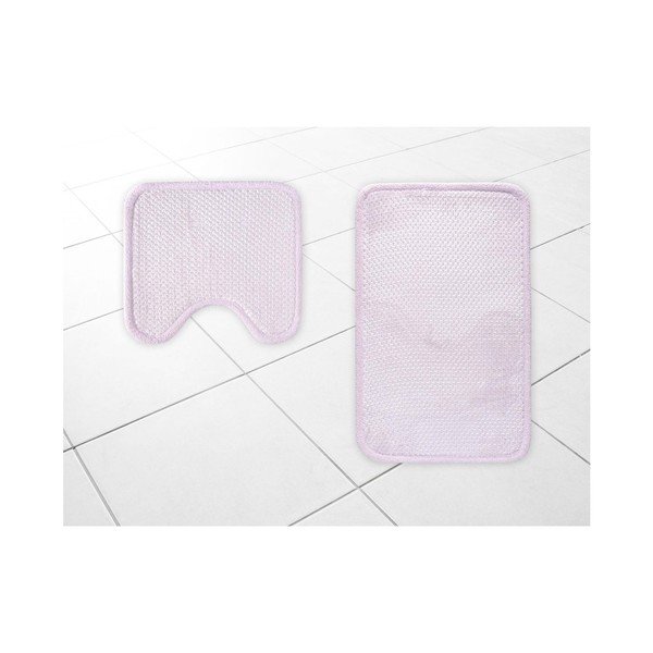 Set di 2 tappetini da bagno rosa Nubia, 45 x 50 cm / 50 x 80 cm - Foutastic