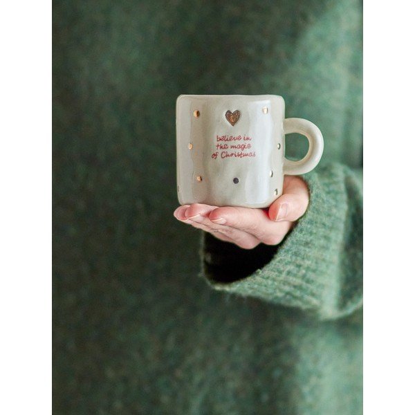 Tazzine in set color crema in gres a tema natalizio 4 pz 260 ml Christy – Bloomingville-image-4