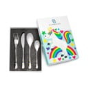 Posate per bambini in acciaio inox argento 4 pezzi Unicorn - Zilverstad