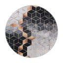 Tappeto rotondo lavabile bianco e nero ø 120 cm - Vitaus