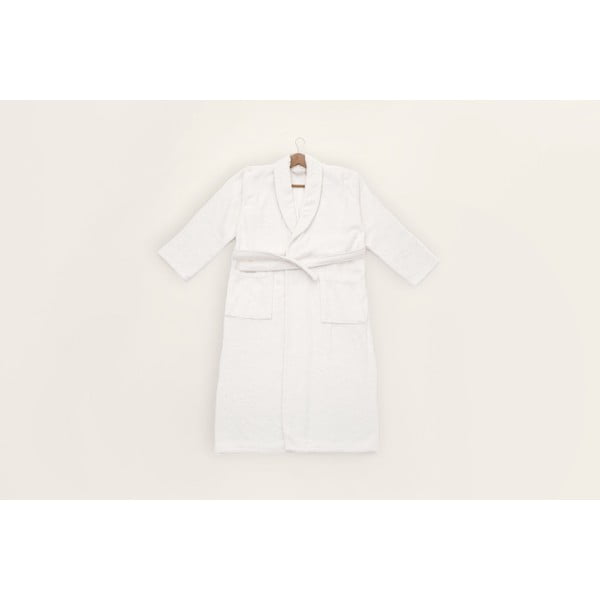 Accappatoio in cotone bianco taglia L/XL - Foutastic-image-1