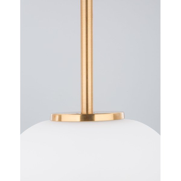 Lampadario bianco/color ottone in vetro ø 22 cm Lato – Nova Luce-image-3