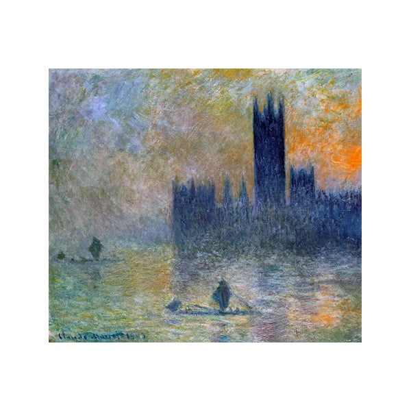 Obraz Claude Monet - The Houses of Parliament, 80x70 cm